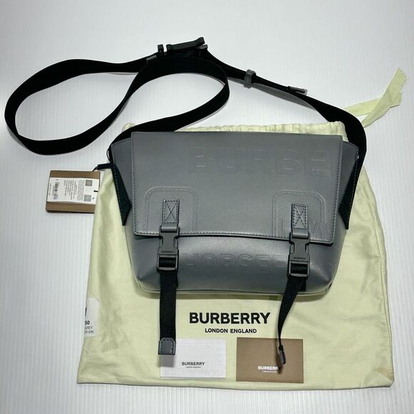 Burberry Leather Horseferry Debossed Logo Messenger Bag Small 8L NWT $1,550 - Picture 3 of 15